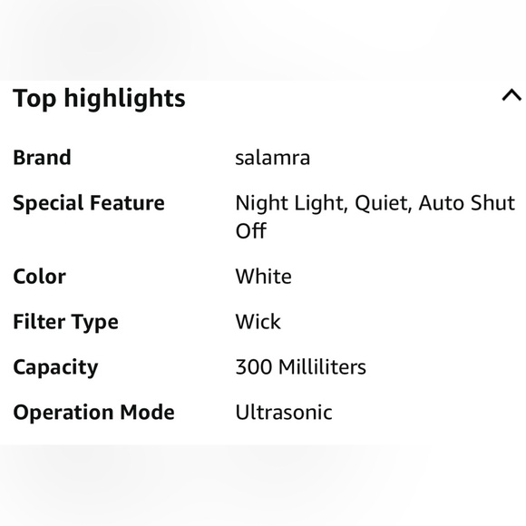 NEW White H2O Humidifier with LED Night Light - Picture 9 of 10